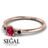 Minimalist Thin Ruby Ring - Brielle No. 41