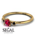 Minimalist Thin Ruby Ring - Brielle No. 40 image 3