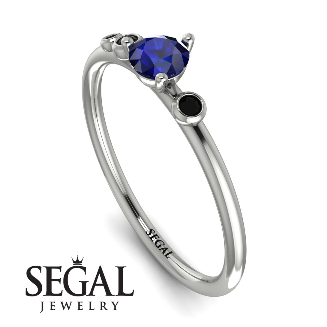 Minimalist Thin Sapphire Ring - Brielle No. 45