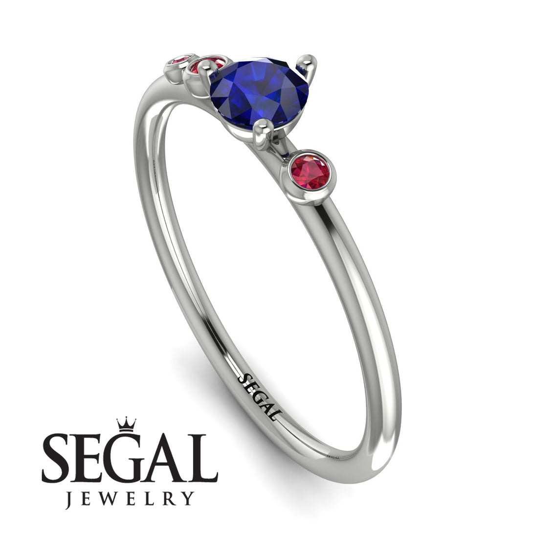 Minimalist Thin Sapphire Ring - Brielle No. 60