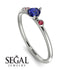 Minimalist Thin Sapphire Ring - Brielle No. 60