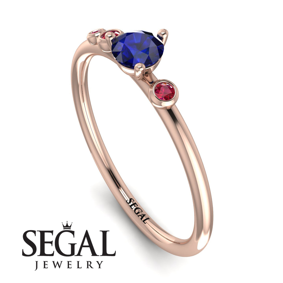 Minimalist Thin Sapphire Ring - Brielle No. 59