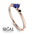 Minimalist Thin Sapphire Ring - Brielle No. 44