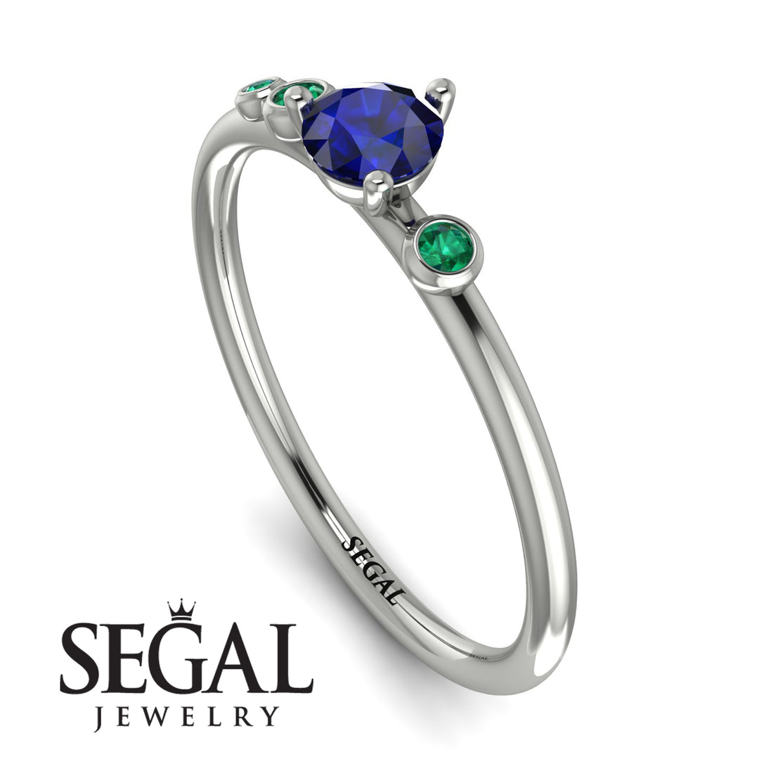 Minimalist Thin Sapphire Ring - Brielle No. 30