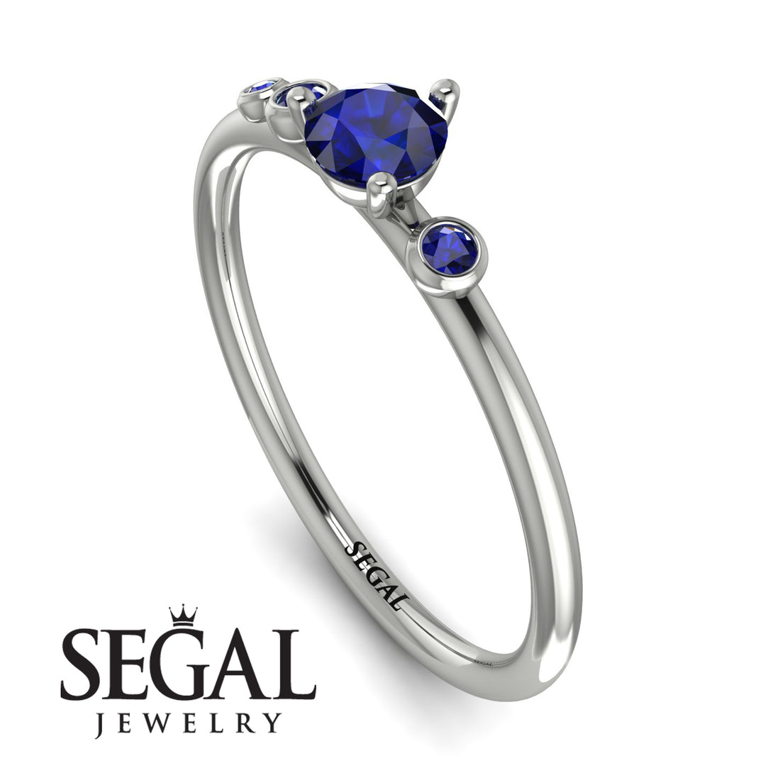Minimalist Thin Sapphire Ring - Brielle No. 75