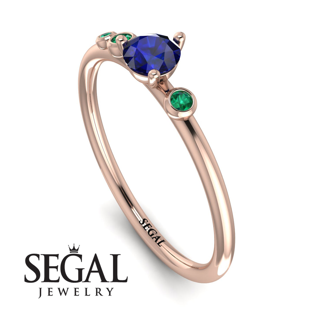 Minimalist Thin Sapphire Ring - Brielle No. 29