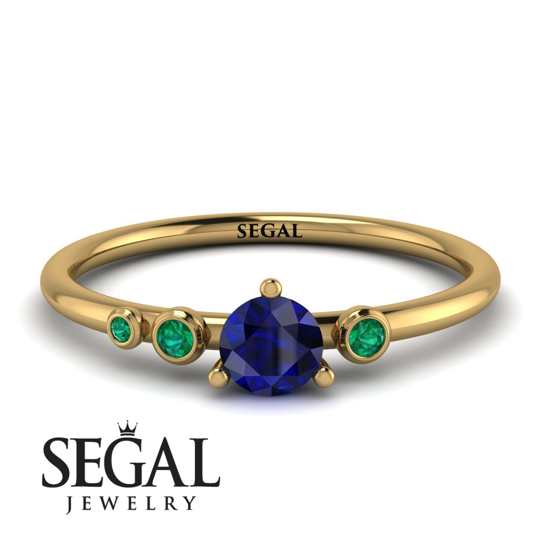 Minimalist Thin Sapphire Ring - Brielle No. 28