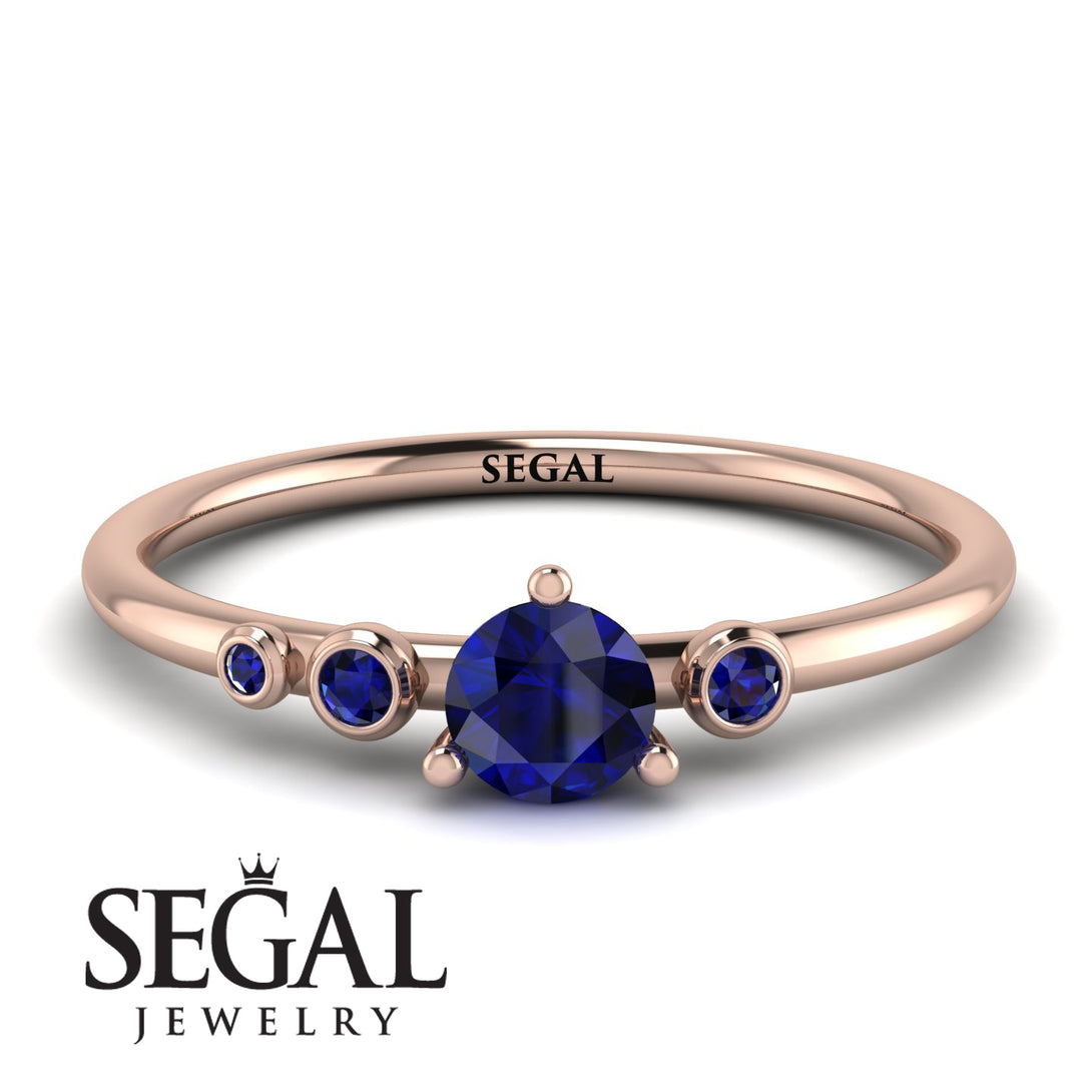 Minimalist Thin Sapphire Ring - Brielle No. 74