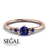 Minimalist Thin Sapphire Ring - Brielle No. 74