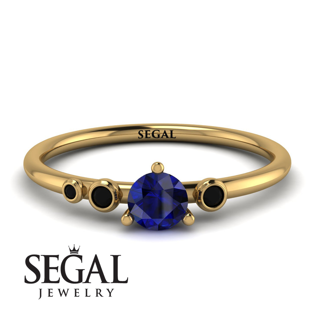 Minimalist Thin Sapphire Ring - Brielle No. 43