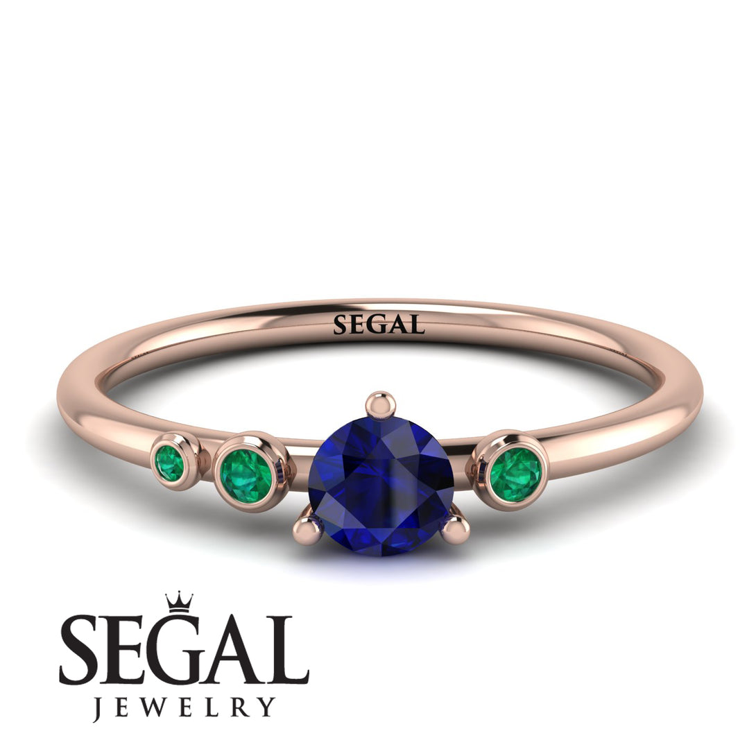 Minimalist Thin Sapphire Ring - Brielle No. 29