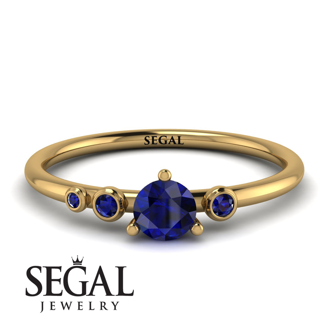 Minimalist Thin Sapphire Ring - Brielle No. 73