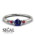 Minimalist Thin Sapphire Ring - Brielle No. 60