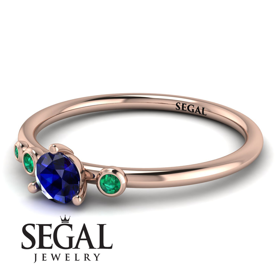 Minimalist Thin Sapphire Ring - Brielle No. 29