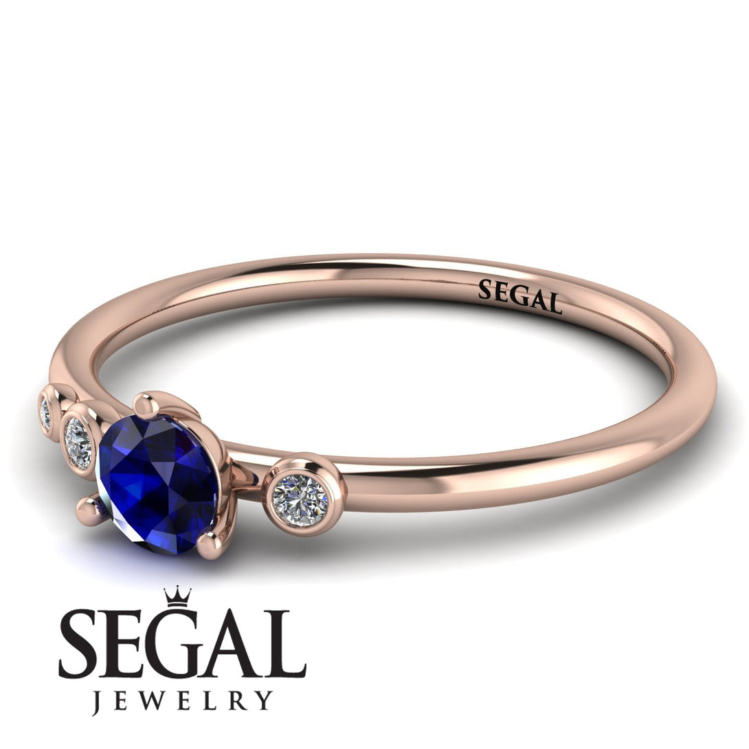 Minimalist Thin Sapphire Ring - Brielle No. 14