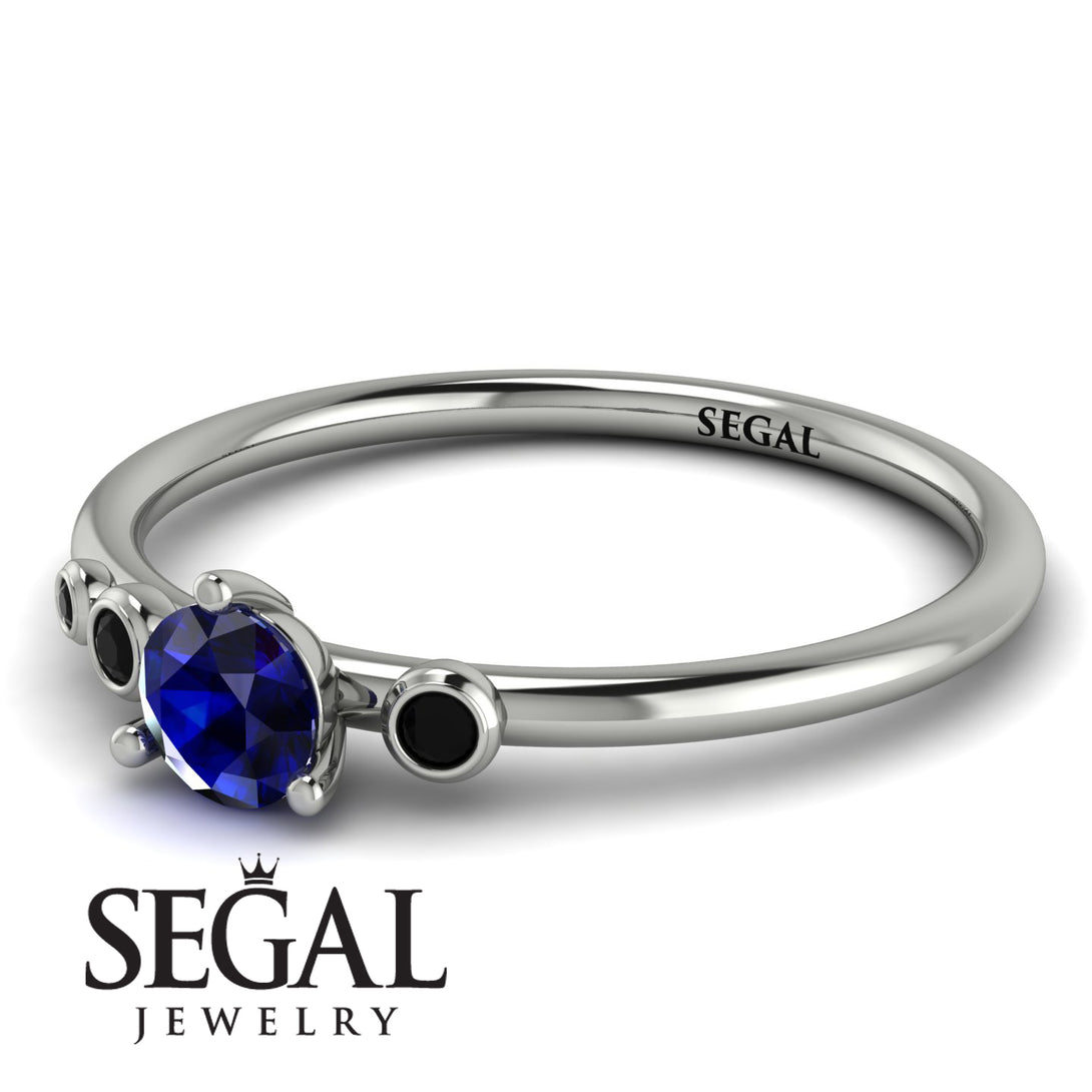 Minimalist Thin Sapphire Ring - Brielle No. 45