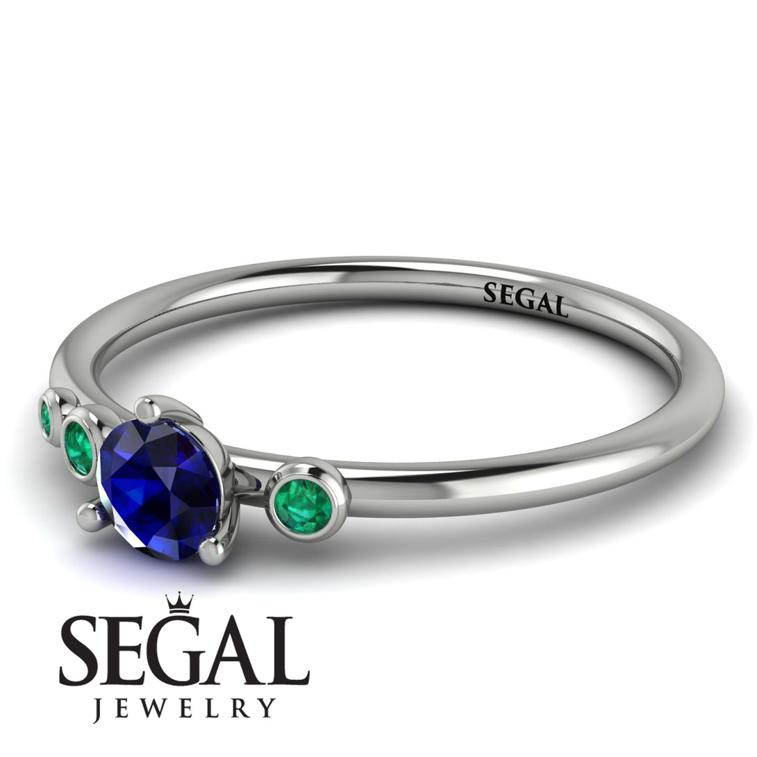 Minimalist Thin Sapphire Ring - Brielle No. 30