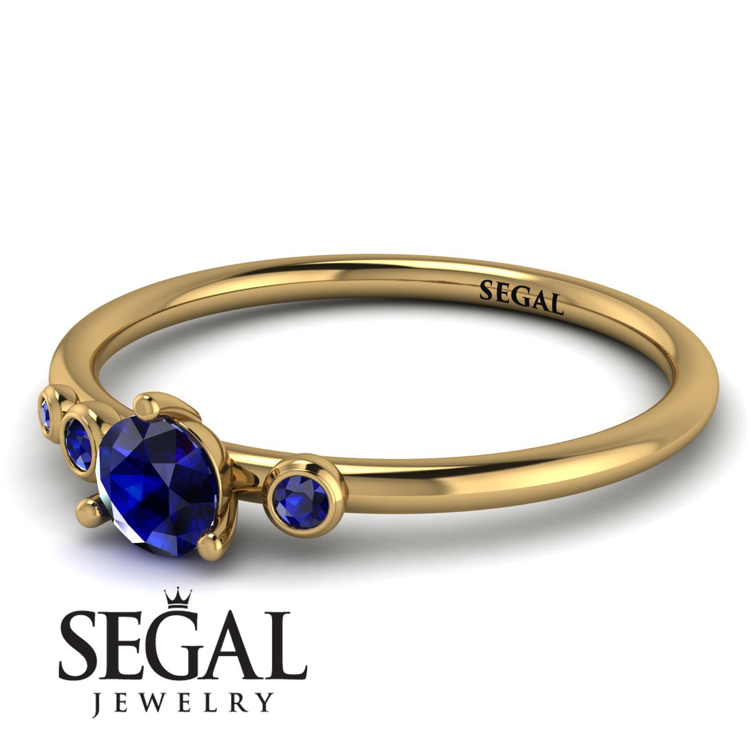 Minimalist Thin Sapphire Ring - Brielle No. 73