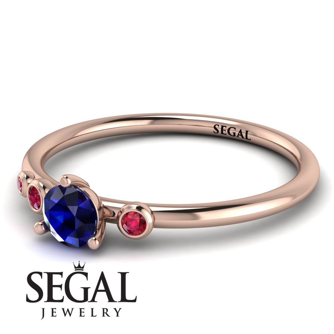 Minimalist Thin Sapphire Ring - Brielle No. 59