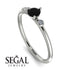 Minimalist Thin Black Diamond Ring - Brielle No. 9 image 10