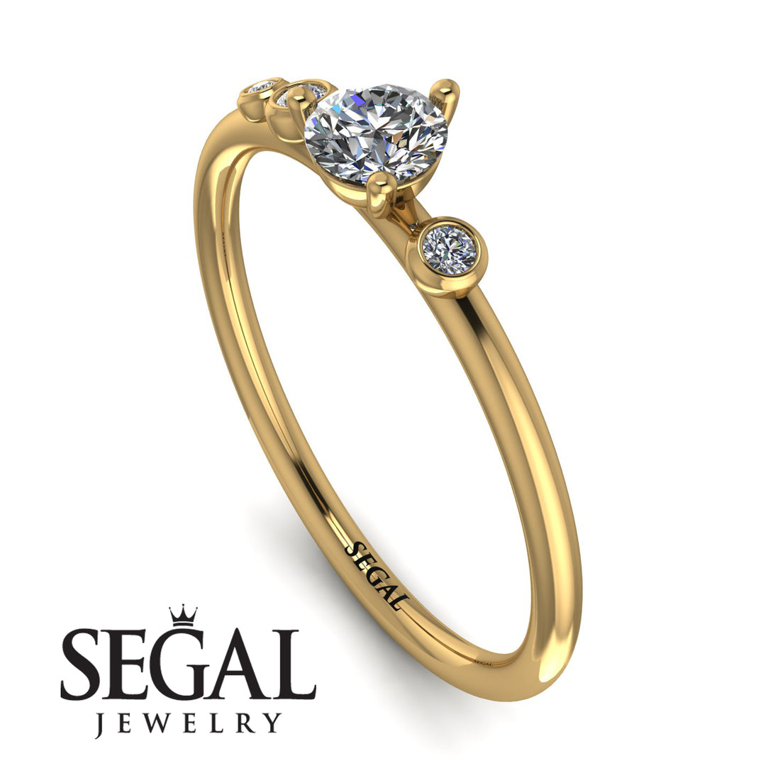 Minimalist Thin Diamond Ring - Brielle No. 1