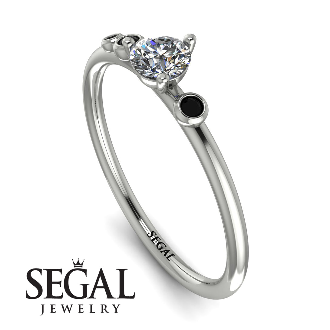Minimalist Thin Diamond Ring - Brielle No. 33