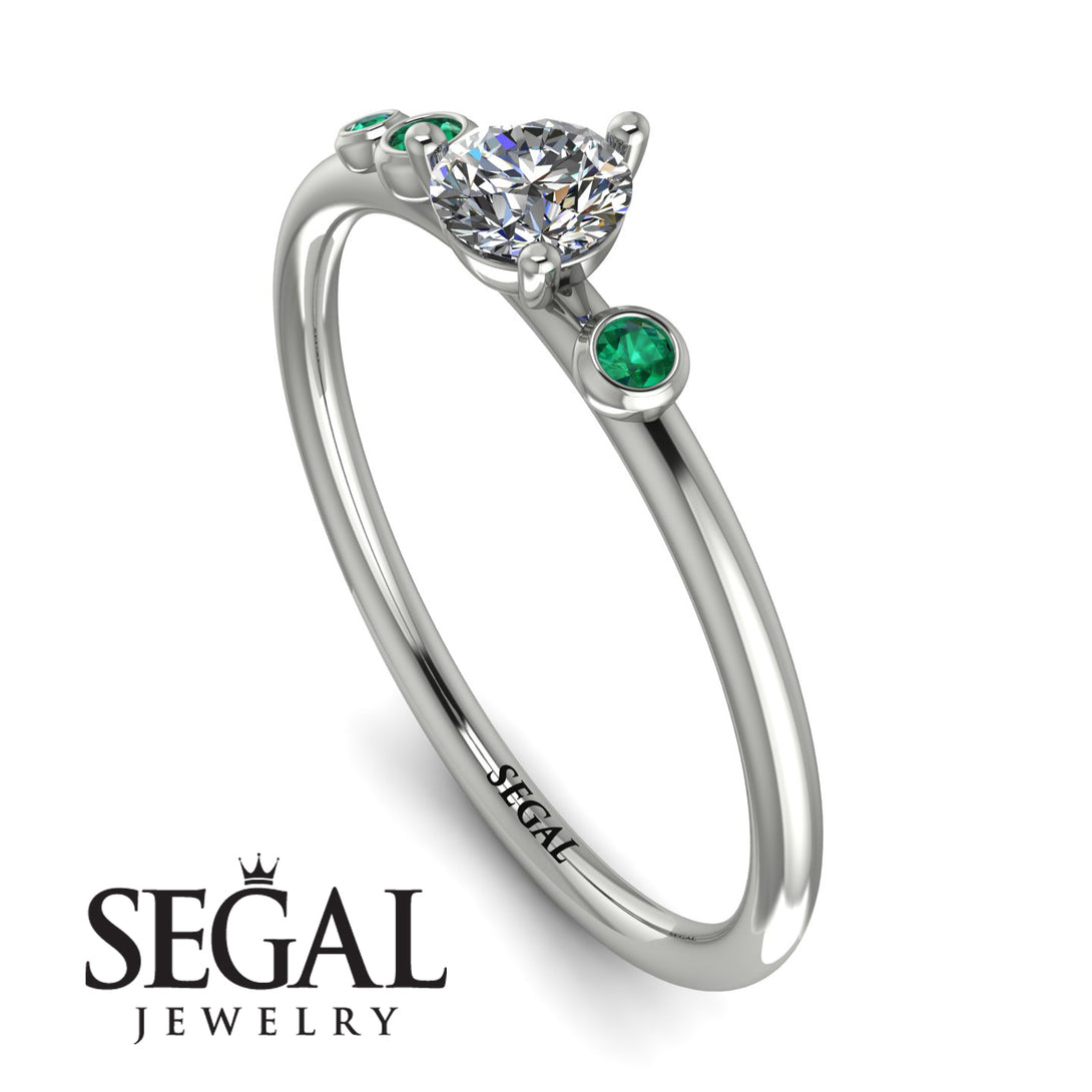 Minimalist Thin Diamond Ring - Brielle No. 18