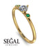 Minimalist Thin Diamond Ring - Brielle No. 16