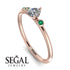 Minimalist Thin Diamond Ring - Brielle No. 17