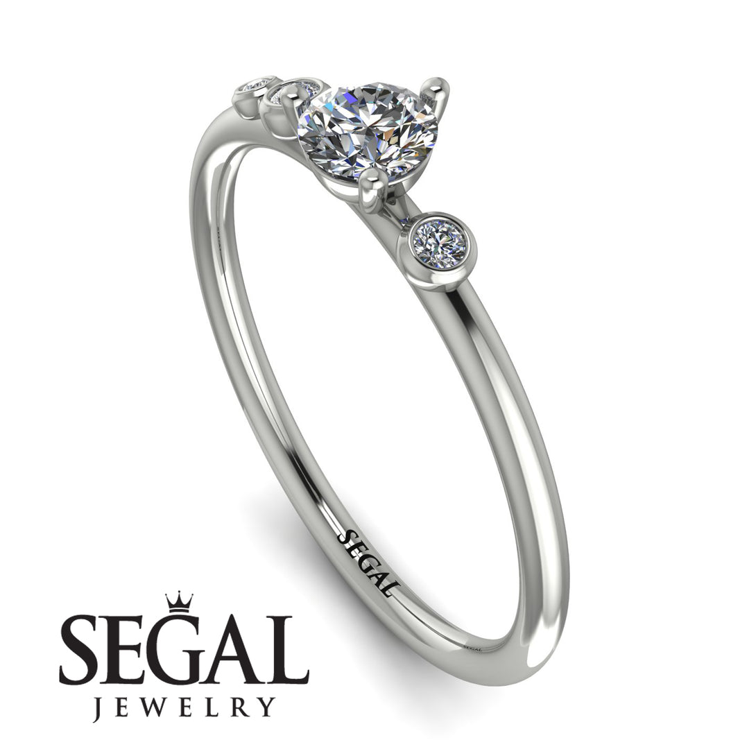 Minimalist Thin Diamond Ring - Brielle No. 3