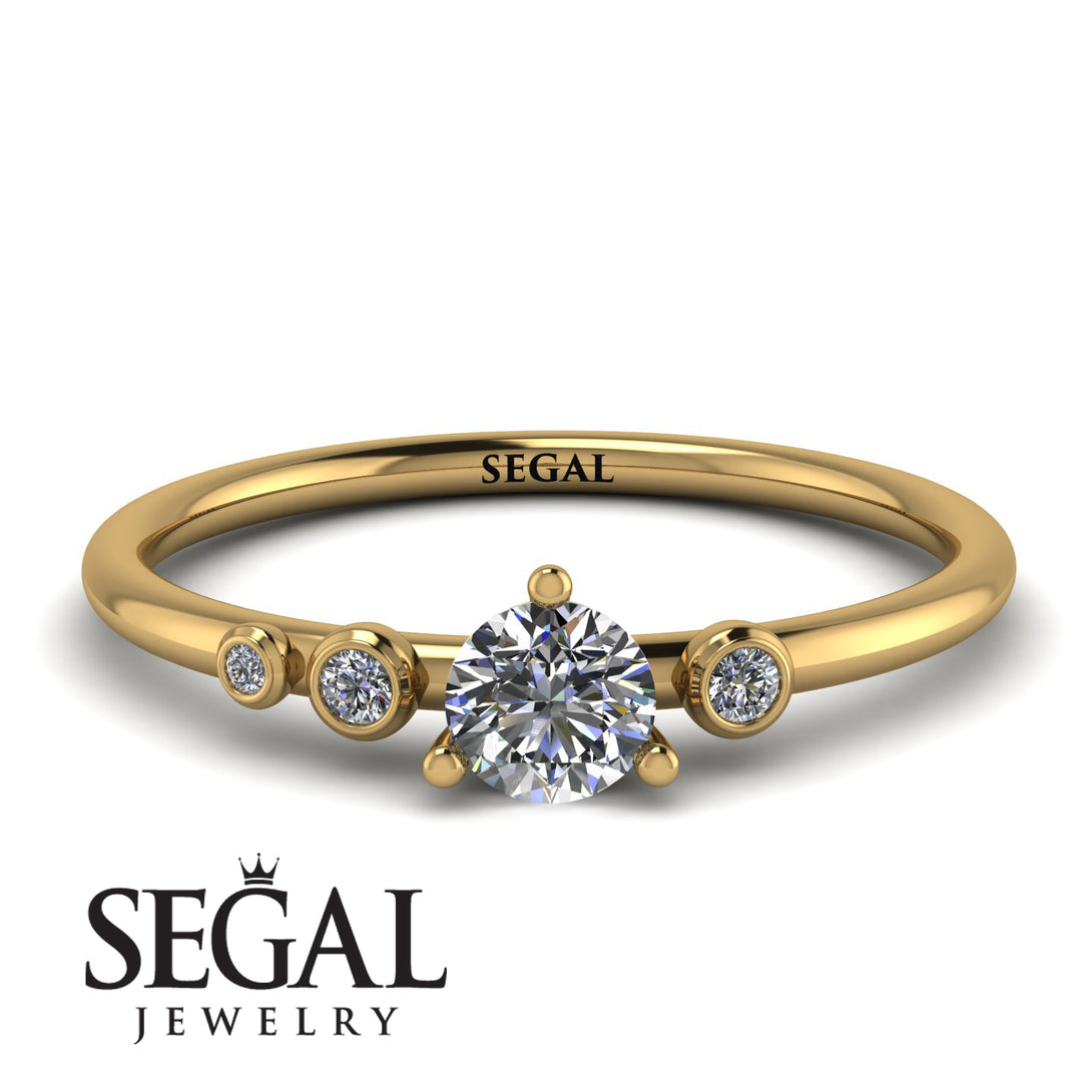 Minimalist Thin Diamond Ring - Brielle No. 1
