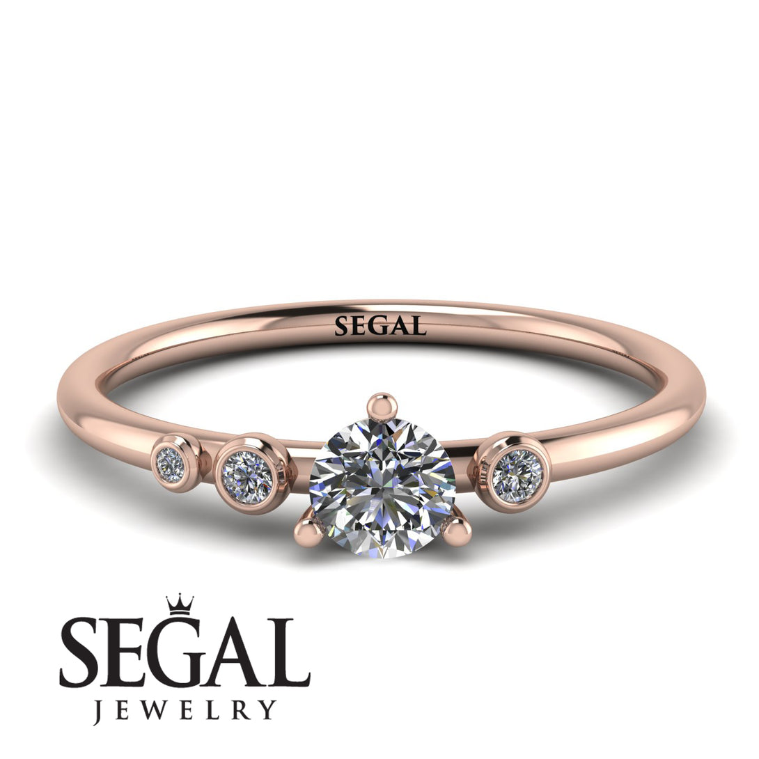 Minimalist Thin Diamond Ring - Brielle No. 2