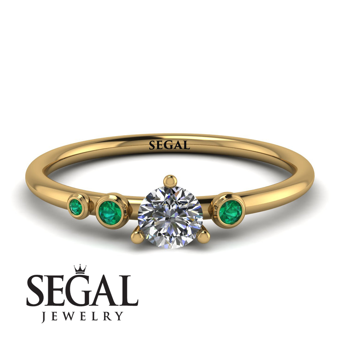 Minimalist Thin Diamond Ring - Brielle No. 16