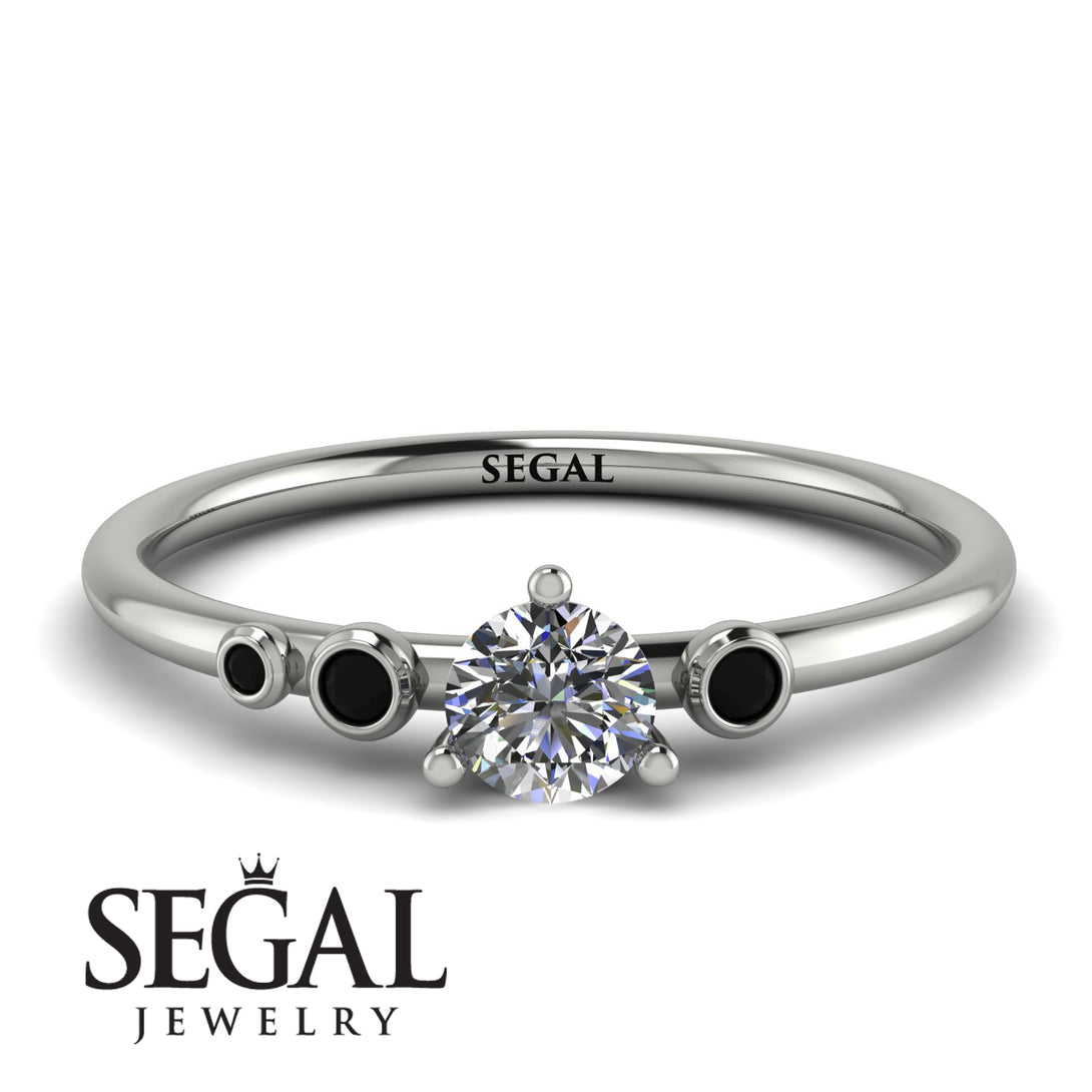 Minimalist Thin Diamond Ring - Brielle No. 33