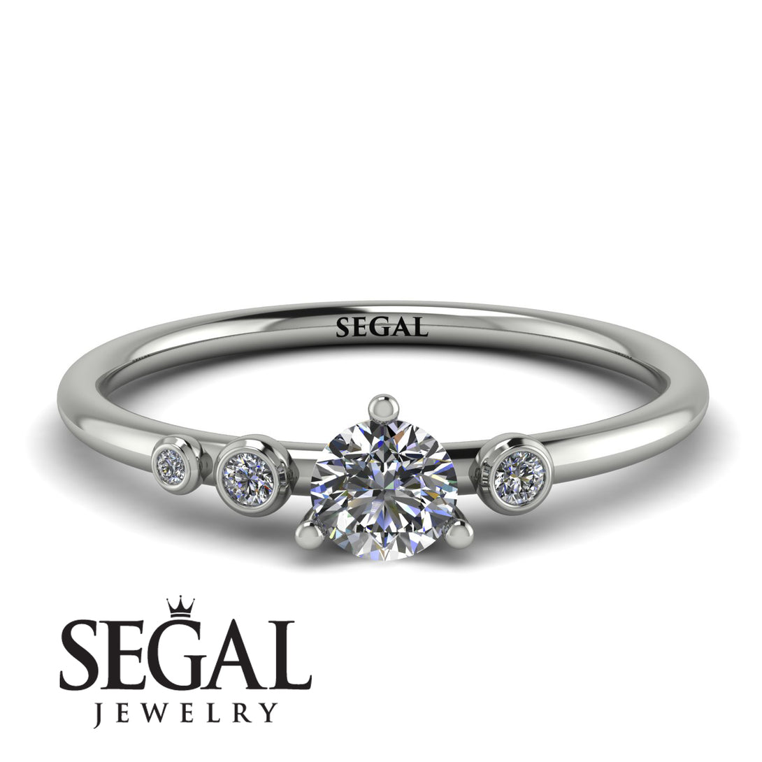 Minimalist Thin Diamond Ring - Brielle No. 3