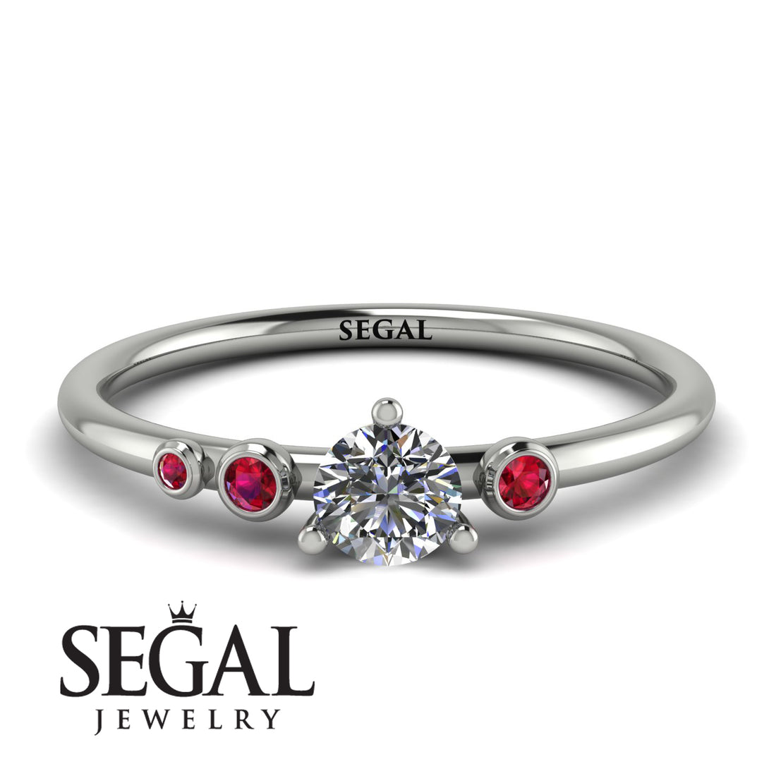 Minimalist Thin Diamond Ring - Brielle No. 48