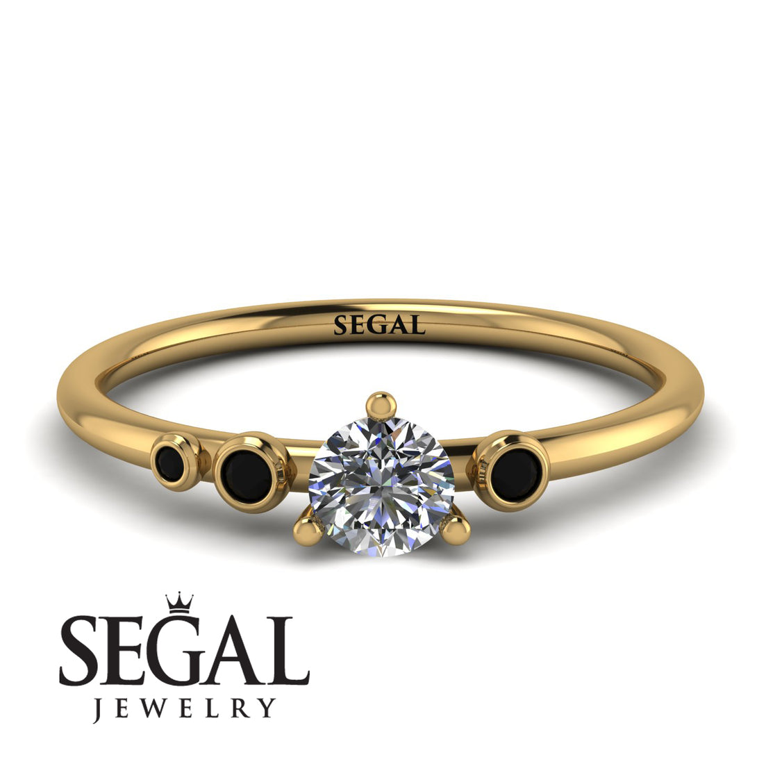 Minimalist Thin Diamond Ring - Brielle No. 31