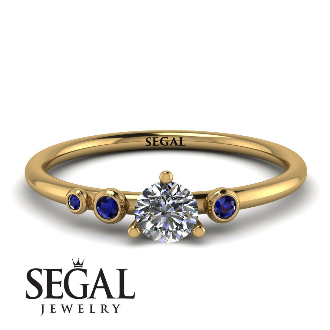 Minimalist Thin Diamond Ring - Brielle No. 61