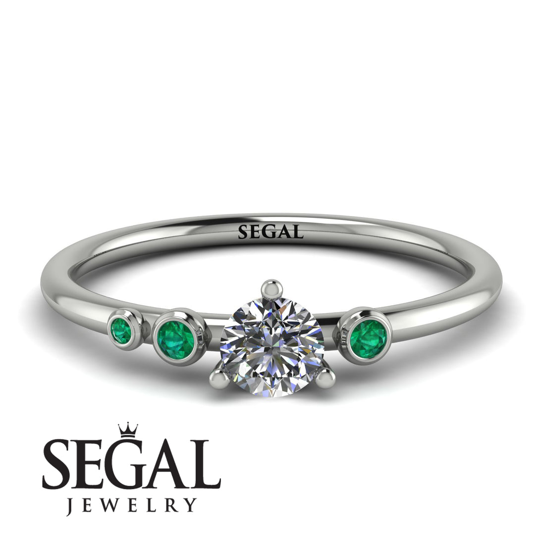 Minimalist Thin Diamond Ring - Brielle No. 18