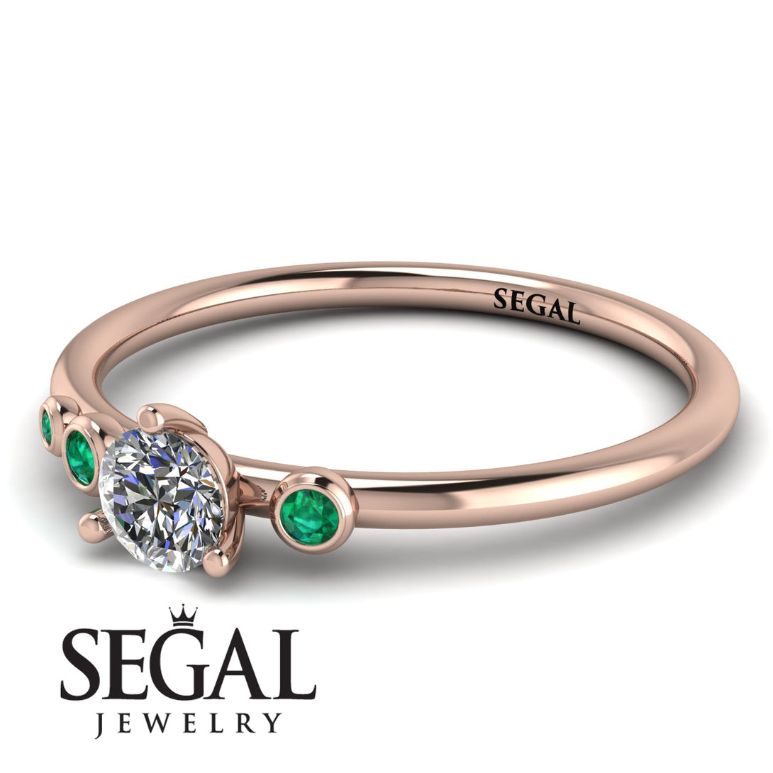 Minimalist Thin Diamond Ring - Brielle No. 17