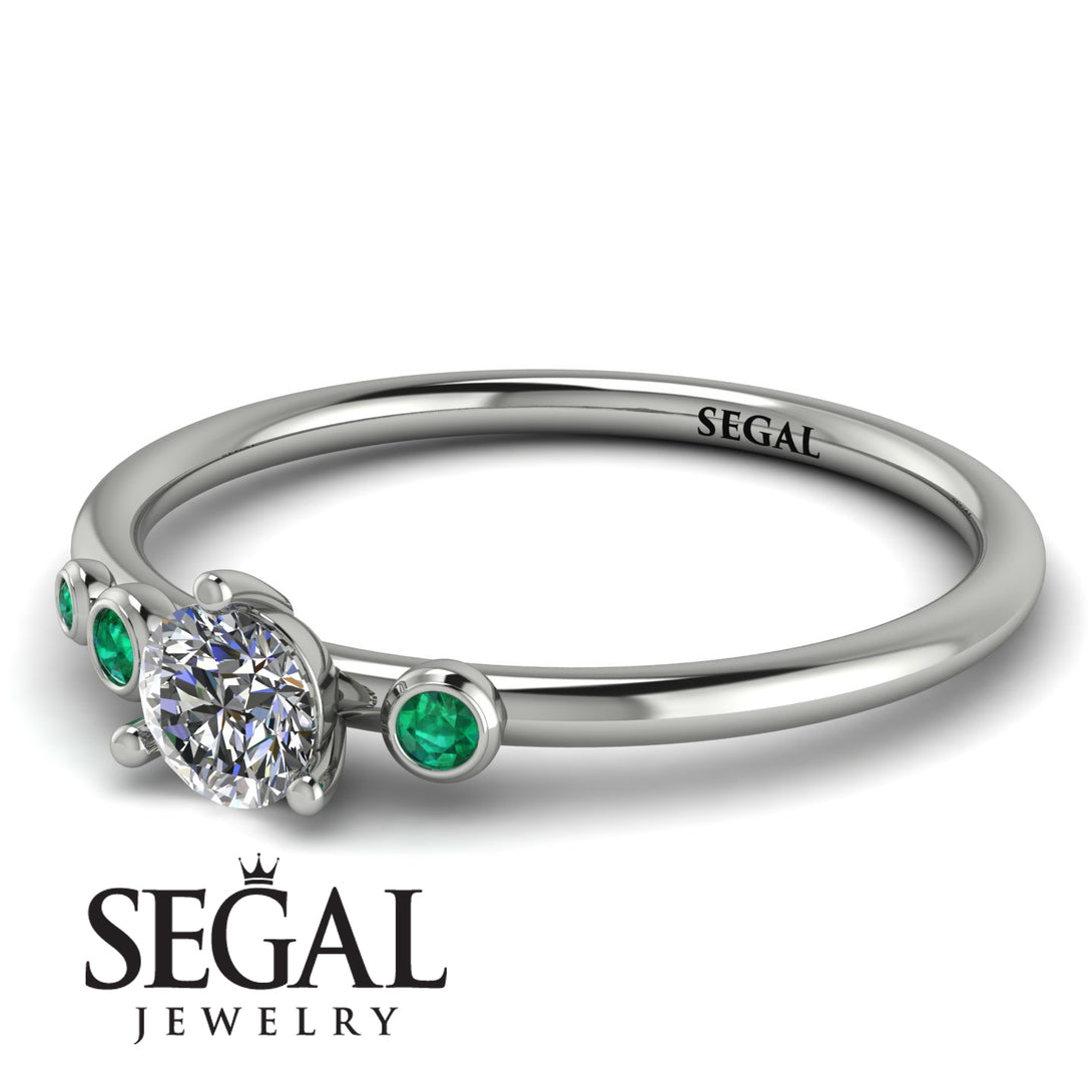Minimalist Thin Diamond Ring - Brielle No. 18