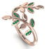 Open Ring Leaves Emerald Ring - Anna No. 5 image 1
