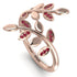 Open Ring Leaves Ruby Ring - Anna No. 11 image 1