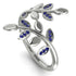 Open Ring Leaves Sapphire Ring - Anna No. 15 image 1