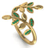 Open Ring Leaves Emerald Ring - Anna No. 4 image 1