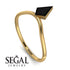 Kite Stepcut Black Diamond Ring - Leila No. 7