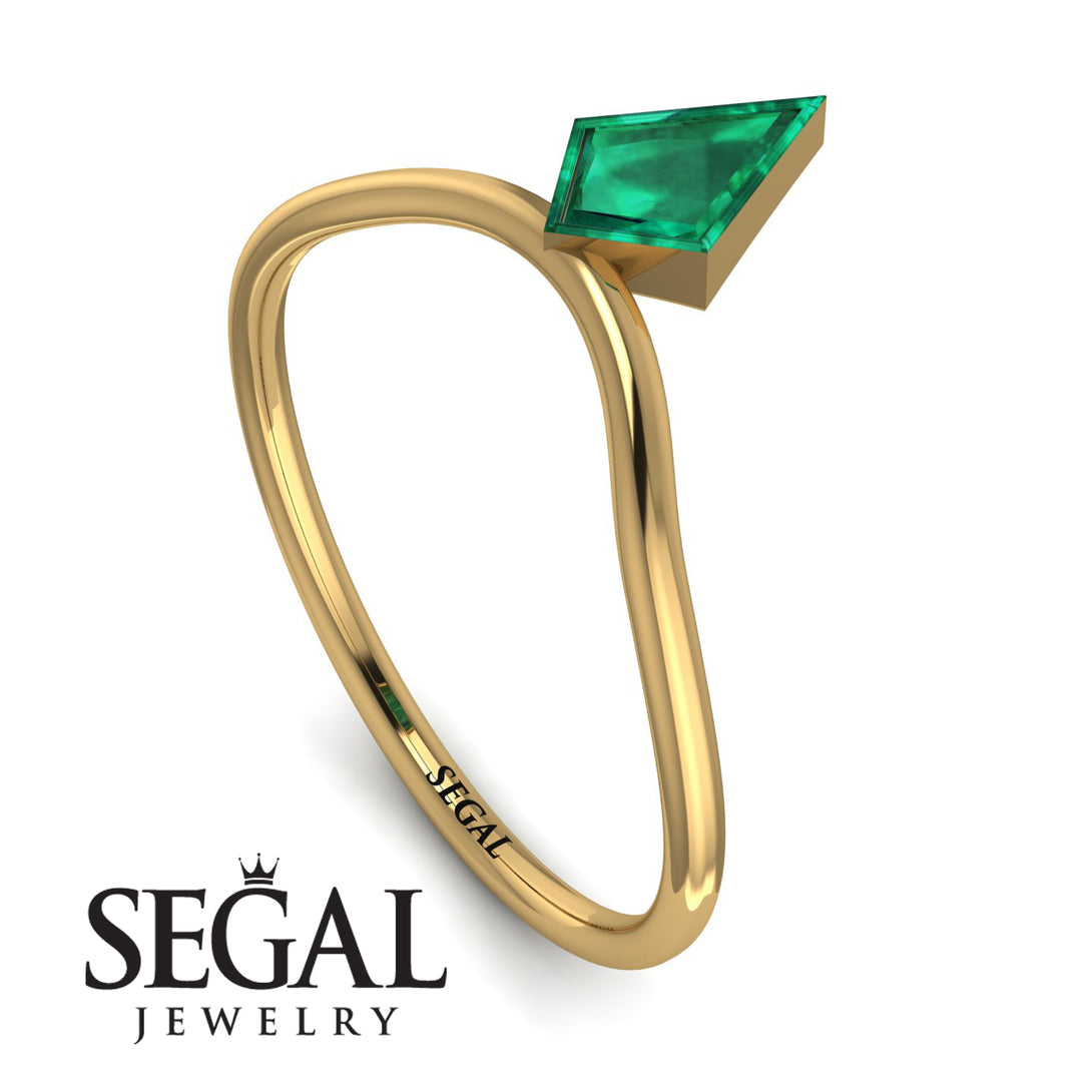 Kite Stepcut Emerald Ring - Leila No. 4