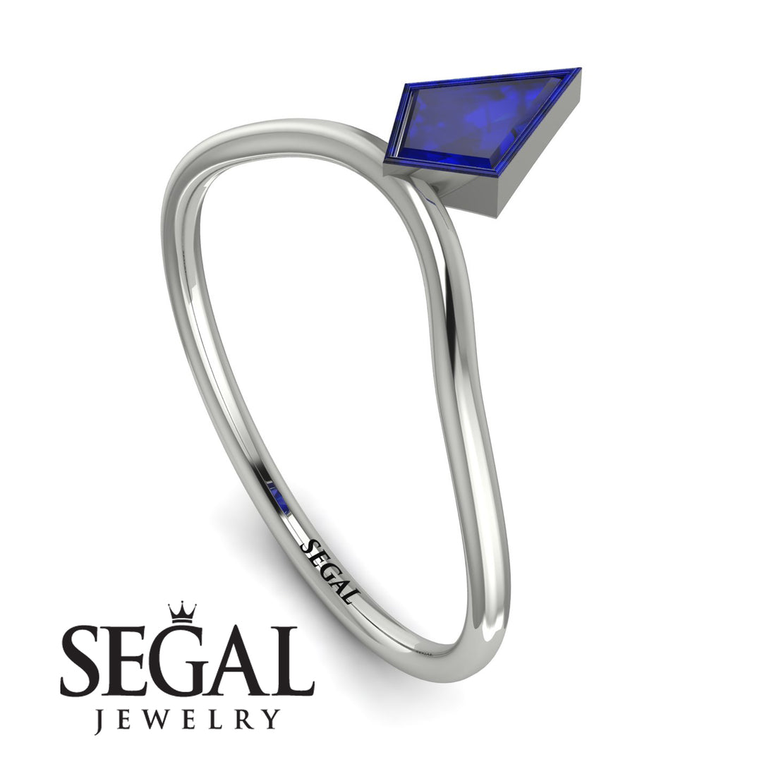 Kite Stepcut Sapphire Ring - Leila No. 15
