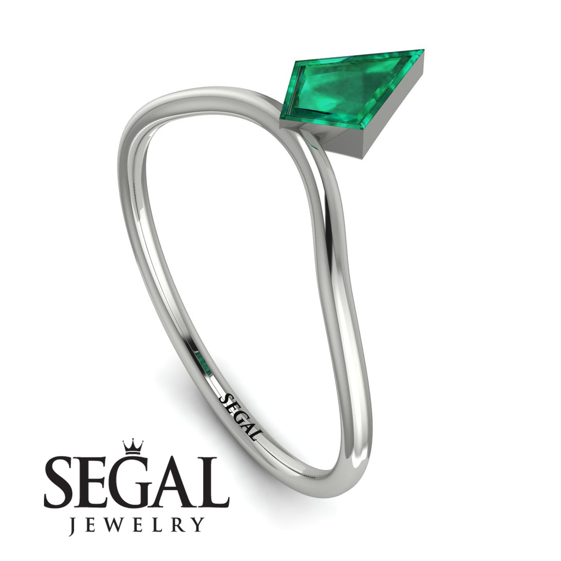 Kite Stepcut Emerald Ring - Leila No. 6