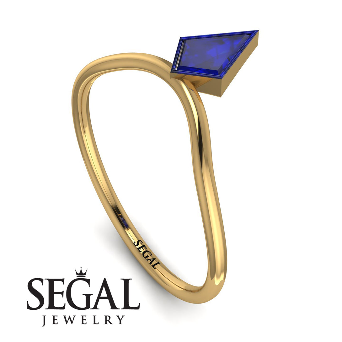 Kite Stepcut Sapphire Ring - Leila No. 13